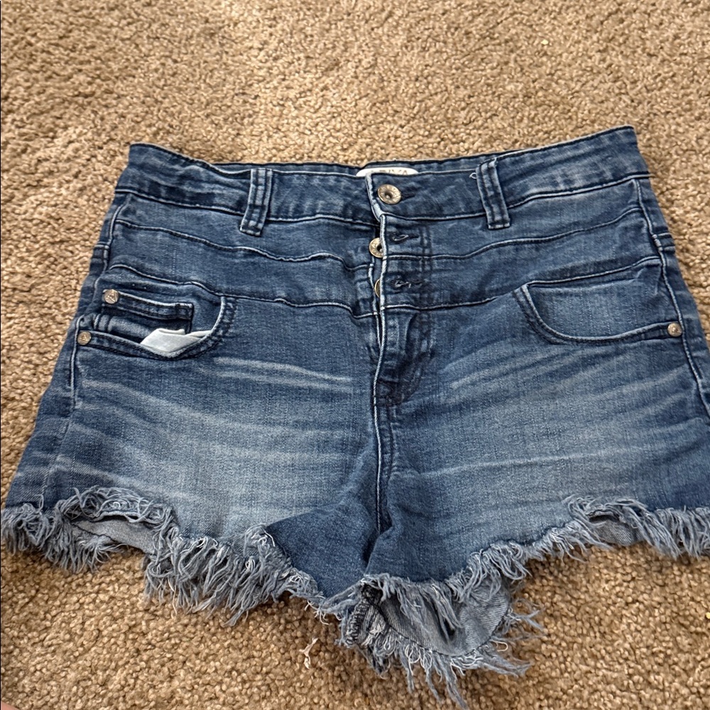 Frayed Denim Shorts